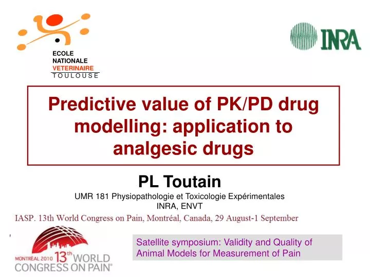 predictive value of pk pd drug modelling application to analgesic drugs