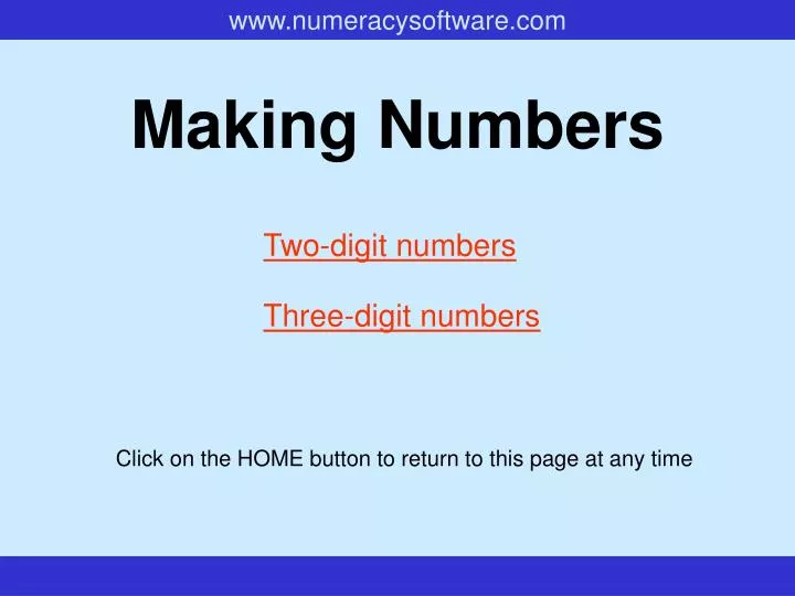 making numbers