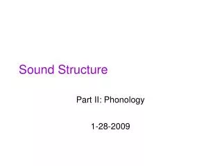 Sound Structure