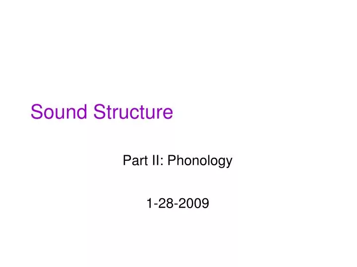 sound structure
