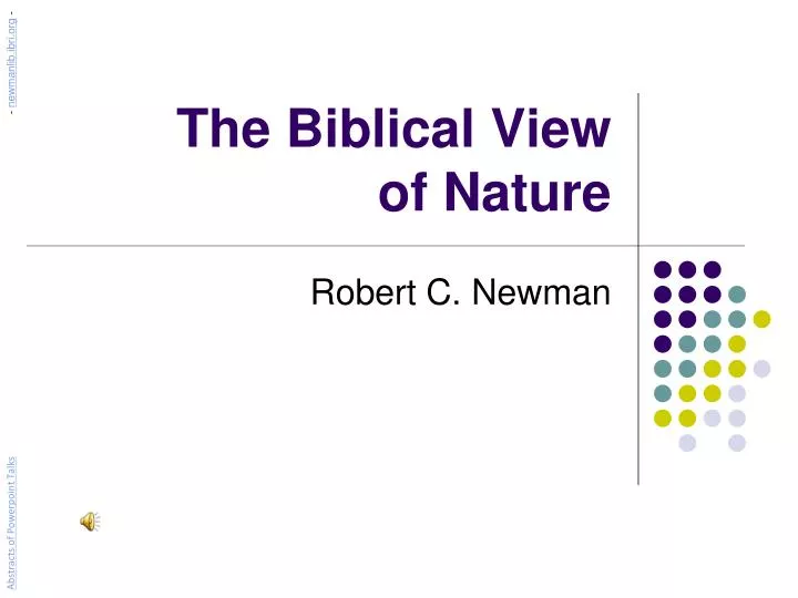 the biblical view of nature
