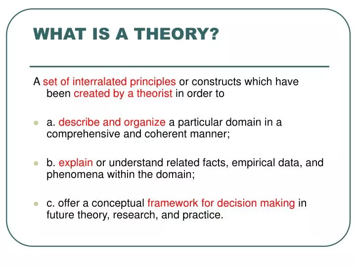 what is a theory