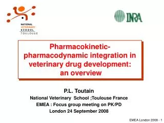 Pharmacokinetic-pharmacodynamic integration in veterinary drug development: an overview