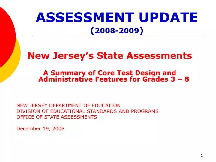 assessment update 2008 2009