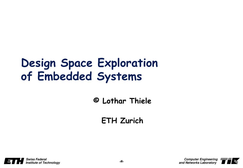 PPT - Design Space Exploration of Embedded Systems PowerPoint ...