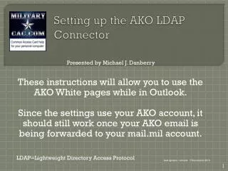 Setting up the AKO LDAP Connector
