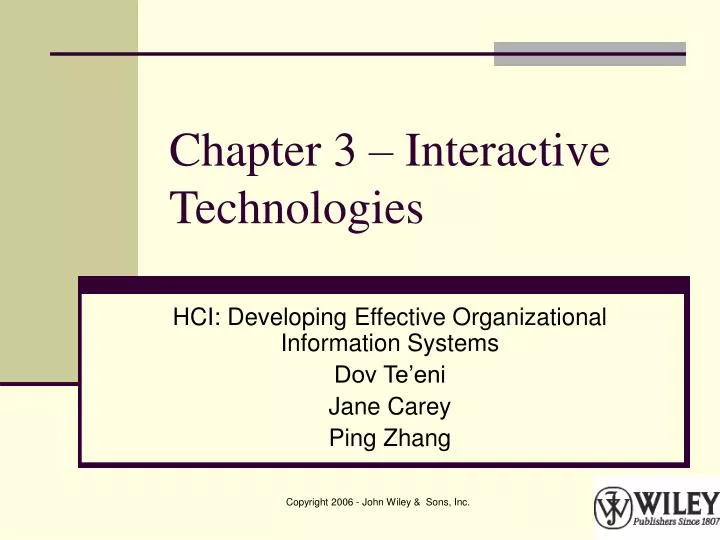 chapter 3 interactive technologies