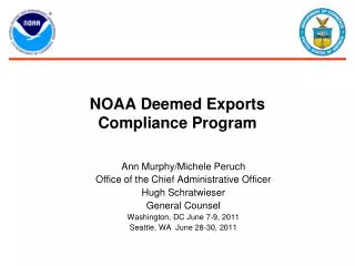NOAA Deemed Exports Compliance Program