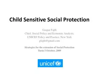 Child Sensitive Social Protection