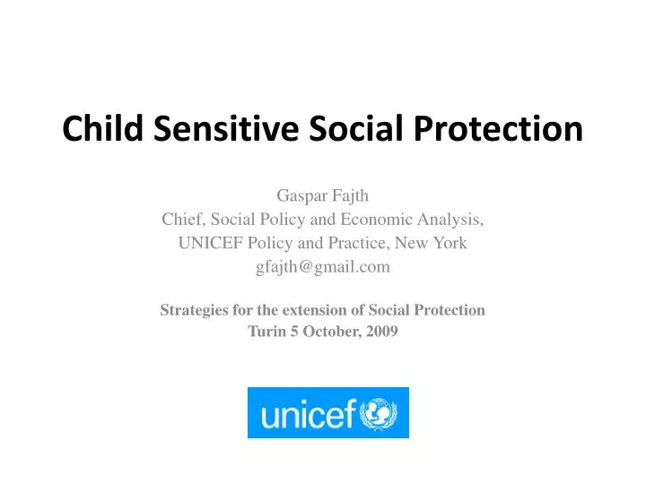 child sensitive social protection