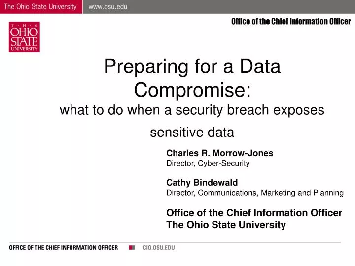 preparing for a data compromise what to do when a security breach exposes sensitive data