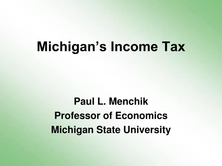 michigan s income tax