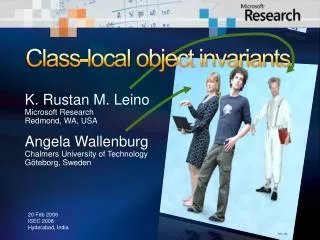 Class-local object invariants