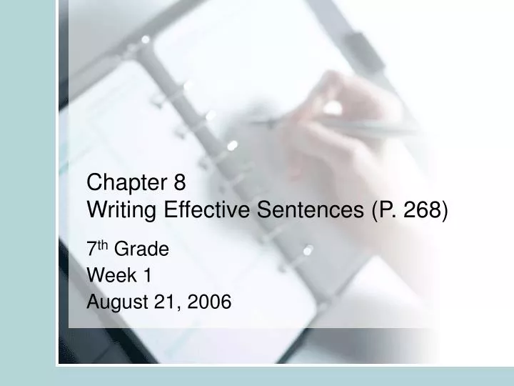 chapter 8 writing effective sentences p 268