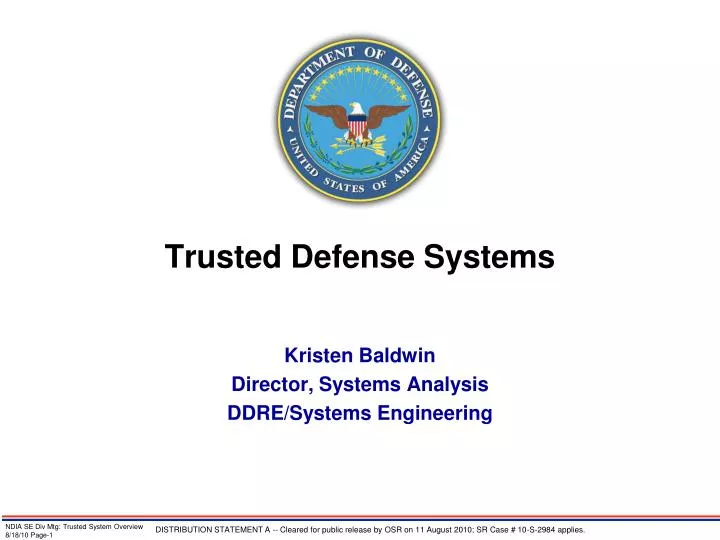 trusted defense systems