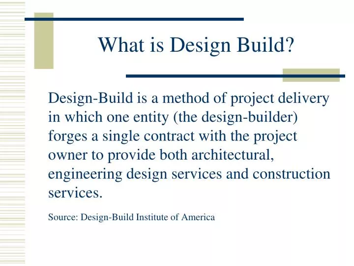 what is design build