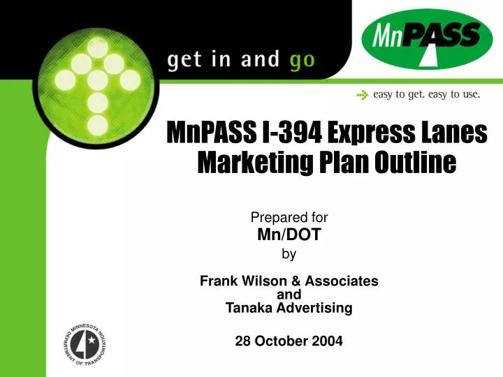 mnpass i 394 express lanes marketing plan outline