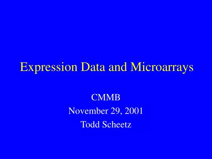 expression data and microarrays