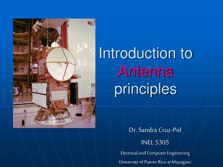 introduction to antenna principles