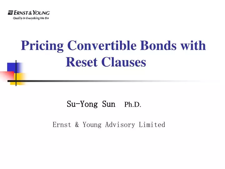 pricing convertible bonds with reset clauses