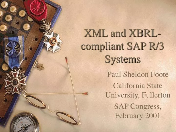 xml and xbrl compliant sap r 3 systems
