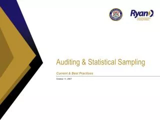 Auditing &amp; Statistical Sampling