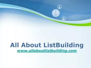 Effective List Building in 2012