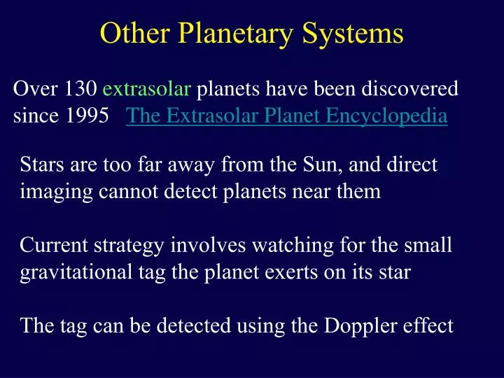 other planetary systems