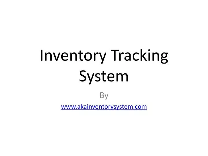 inventory tracking system