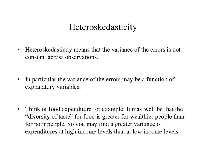 heteroskedasticity