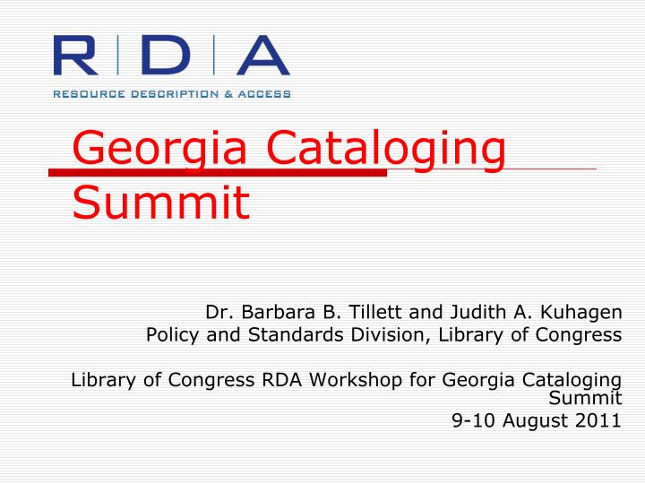 georgia cataloging summit