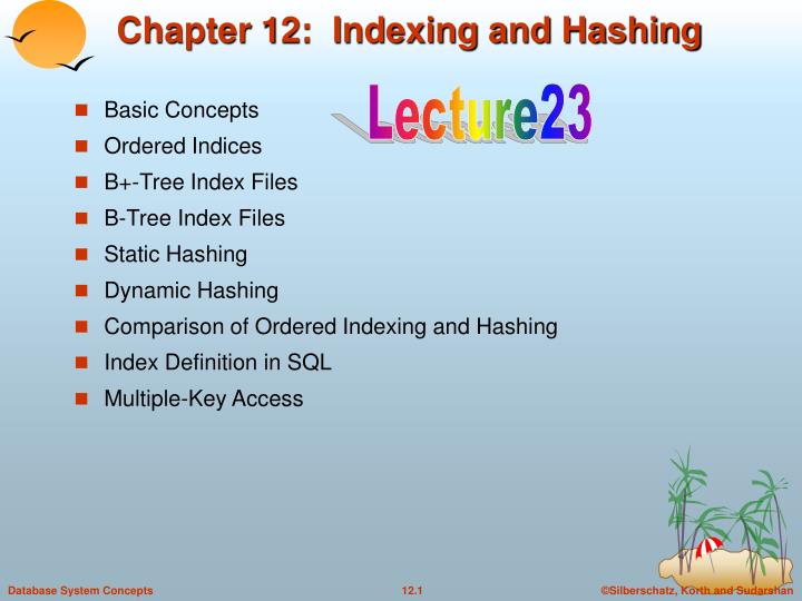 chapter 12 indexing and hashing