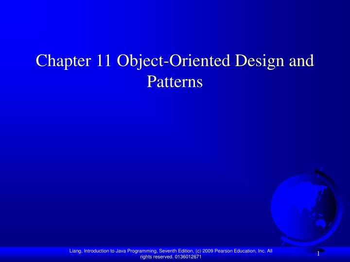 chapter 11 object oriented design and patterns