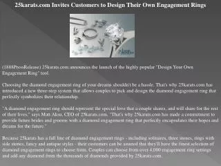 25karats.com Invites Customers to Design Their Own Engagemen