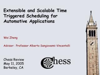Extensible and Scalable Time Triggered Scheduling f or Automotive Applications