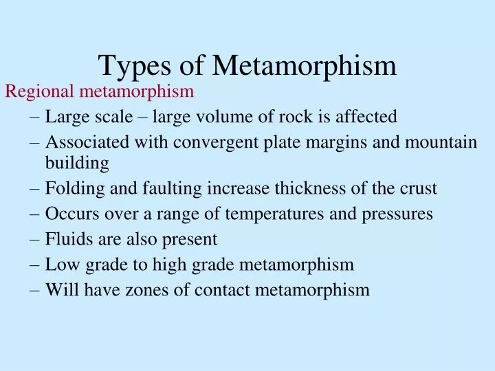 Temperature-pressure diagram showing the various metamorphic fa