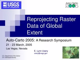 Reprojecting Raster Data of Global Extent