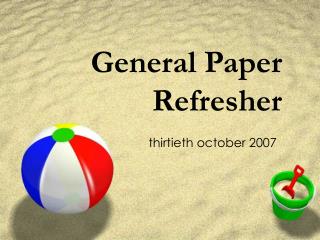 General Paper Refresher