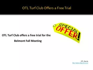 OTL Turf Club offers a free trial for the Belmont Fall Meeti