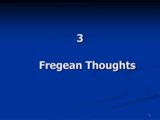 3 Fregean Thoughts