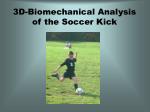 3D-Biomechanical Analysis of the Soccer Kick