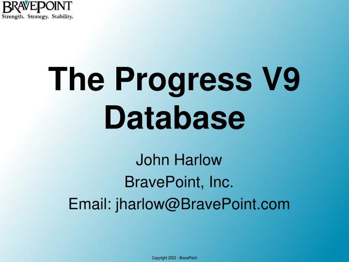 the progress v9 database