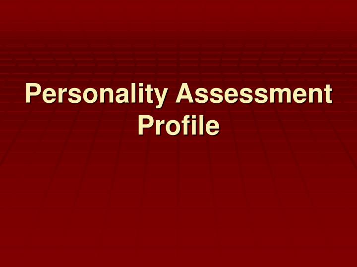 personality assessment profile