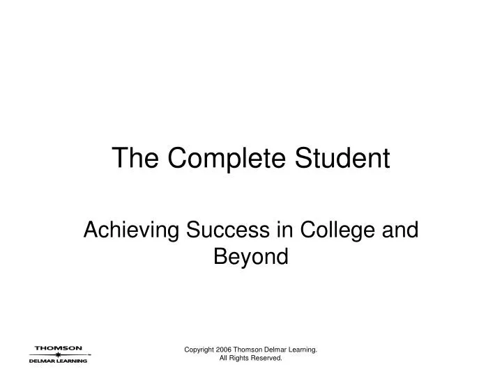 the complete student