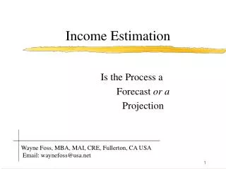Income Estimation