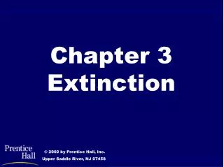 Chapter 3 Extinction