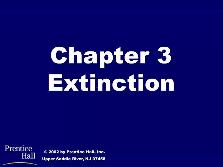 chapter 3 extinction