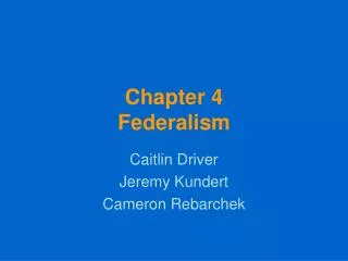Chapter 4 Federalism