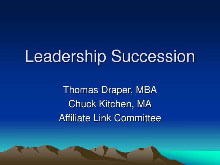leadership succession