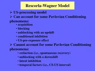 Rescorla-Wagner Model